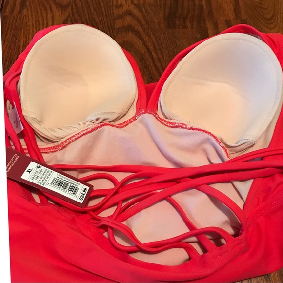 Merona One Piece coral swimsuit - Picture 4 of 6